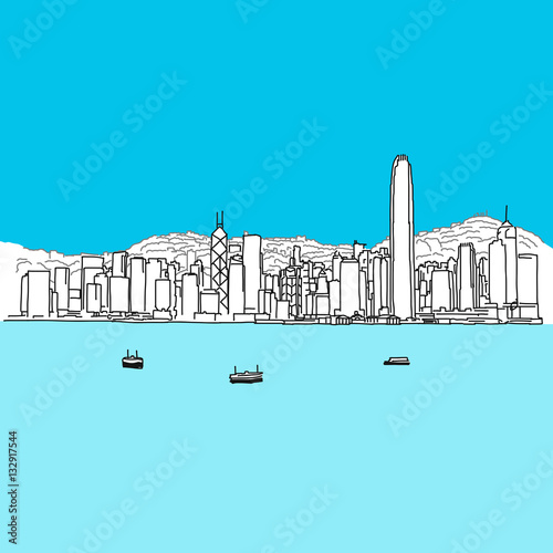 Hong Kong Skyline, Blaue Serie