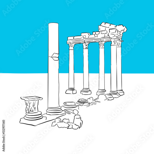 Tempel des Apollon, Side, Türkei