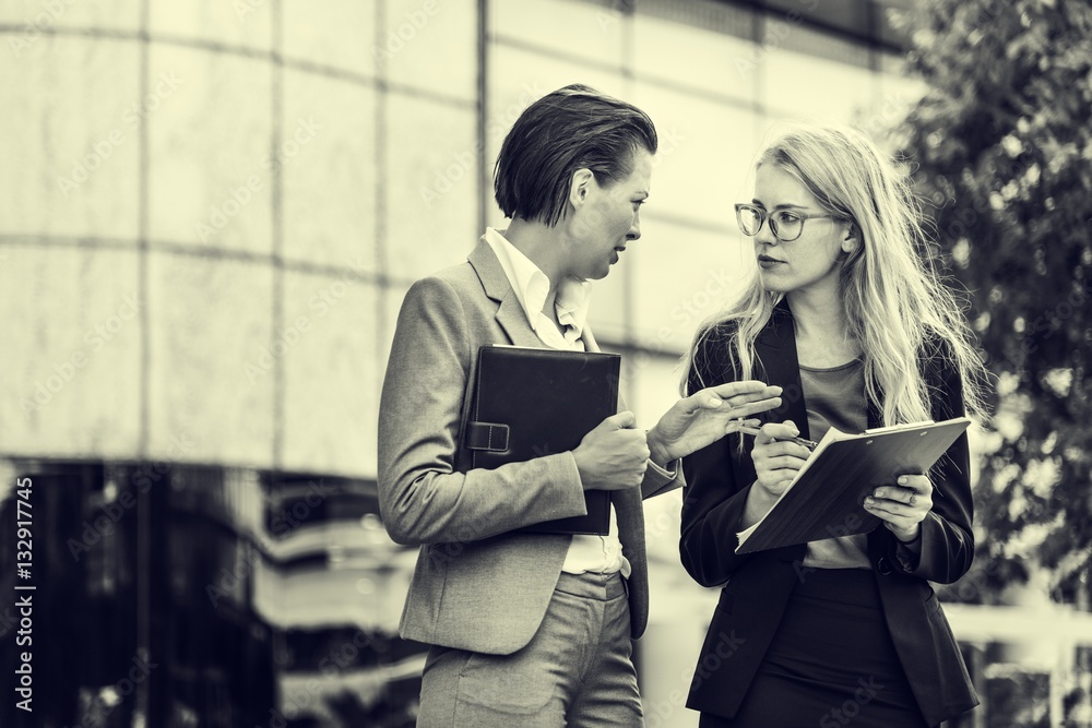Businesswoman Corporate Colleagues Talking Concept Businesswoman Corporate Colleagues Talking Concept