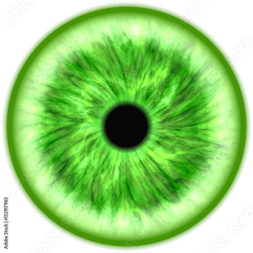 Fototapeta Naklejka Na Ścianę i Meble -  Illustration of a green human iris. Digital artwork creative graphic design.
