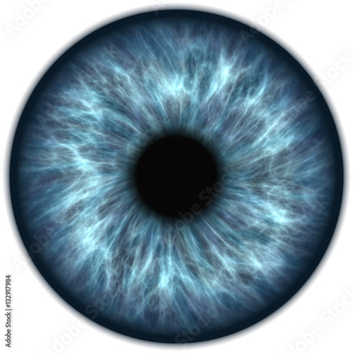 Illustration of a green human iris. Digital artwork creative graphic design.