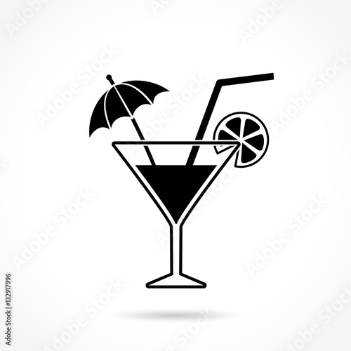 cocktail icon on white background