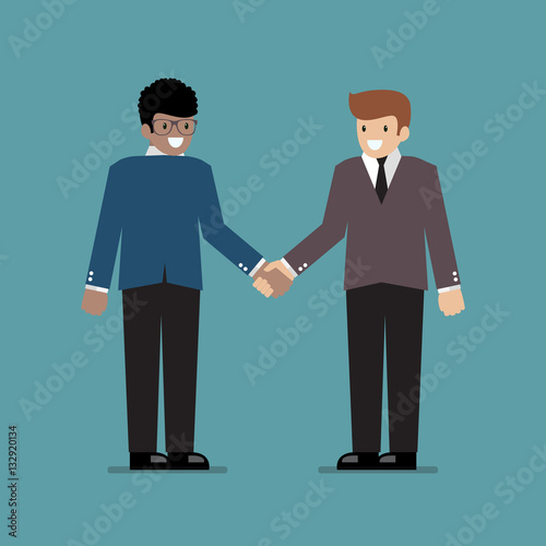 Business people shaking hands during a meeting