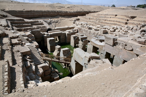 The Osirion temple at Abydos, Egypt.  photo