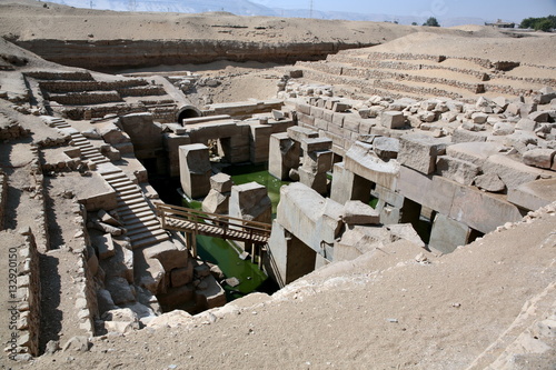 The Osirion temple at Abydos, Egypt. 