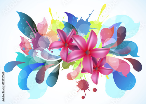 flower art illustration pattern bloom beauty green