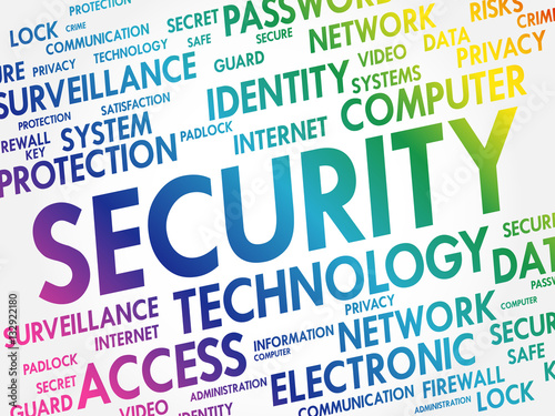 SECURITY word cloud collage, business concept background