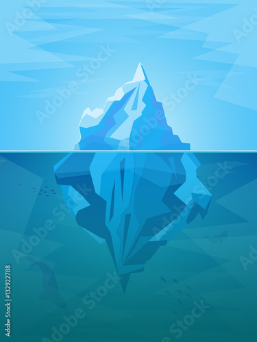 Cartoon Iceberg. Vector