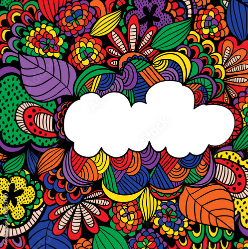 Abstract floral background is a free space for text.Vector
