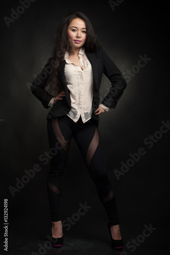 Naughty woman in jacket