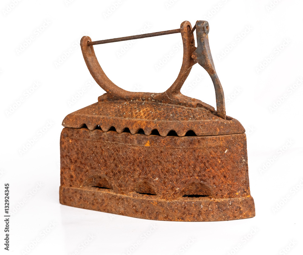 Old rusty iron isolated on a white background. Old rusty iron isolated on a white background.