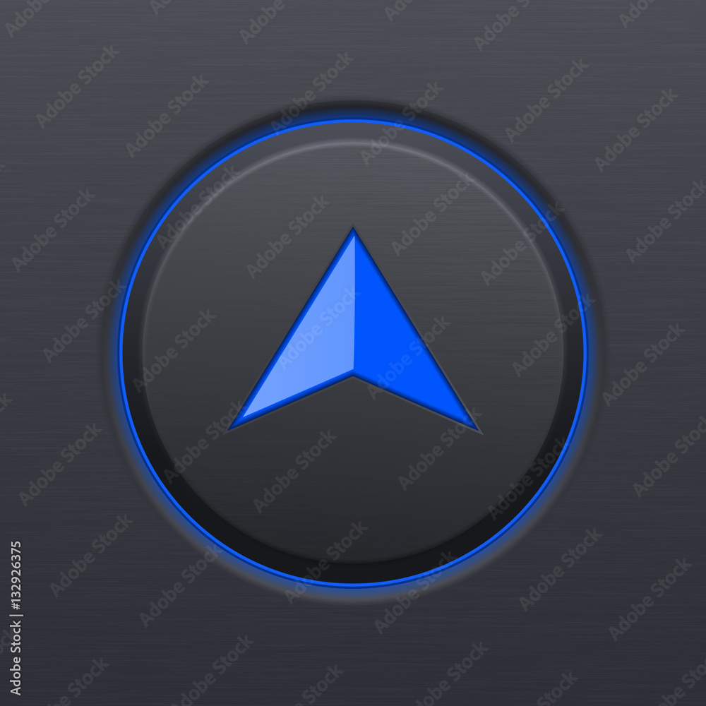 Up arrow black button. Blue web icon Up arrow black button. Blue web icon