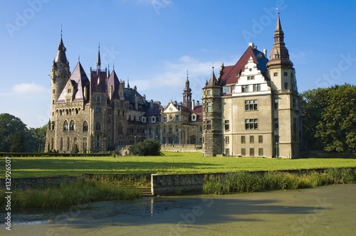 Fabulous castle in Moszna, near Opole, Silesia, Poland