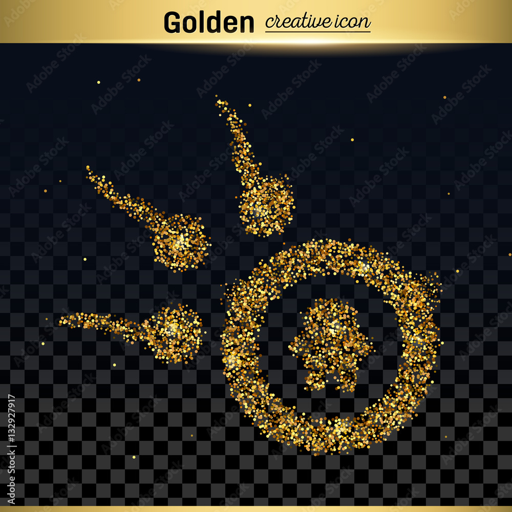 Obraz premium Gold glitter vector icon