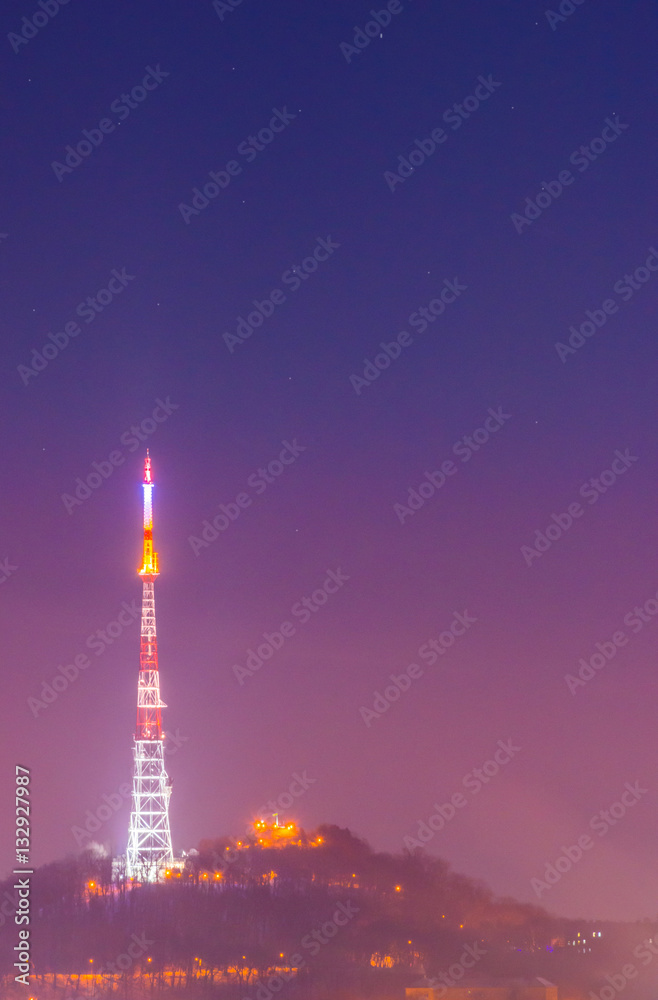 High Castle Television tower in Lviv city