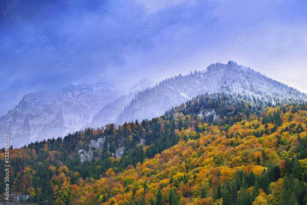 Autumnal mountains of Lucern