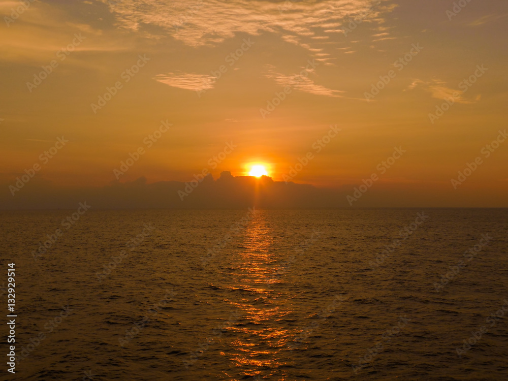sunset from the sea