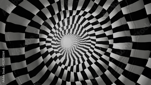Abstract black and white concentric pattern
