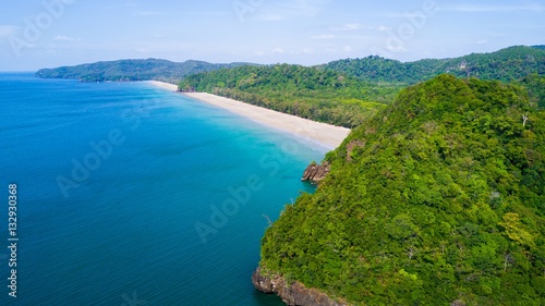 Tropical island coastline