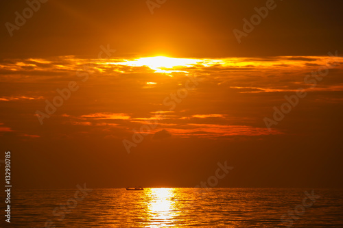 Beautiful sunset over the sea © eimiey