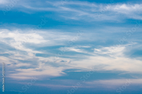 white cloud on the blue sky.