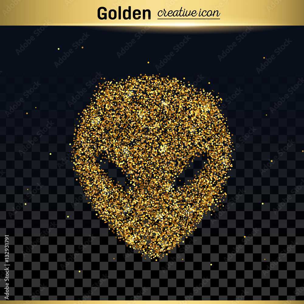 Gold glitter vector icon Stock Vector | Adobe Stock
