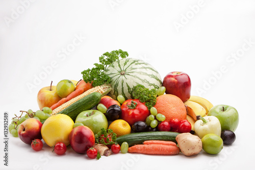 Fototapeta Naklejka Na Ścianę i Meble -  Group of different fruit and vegetables
