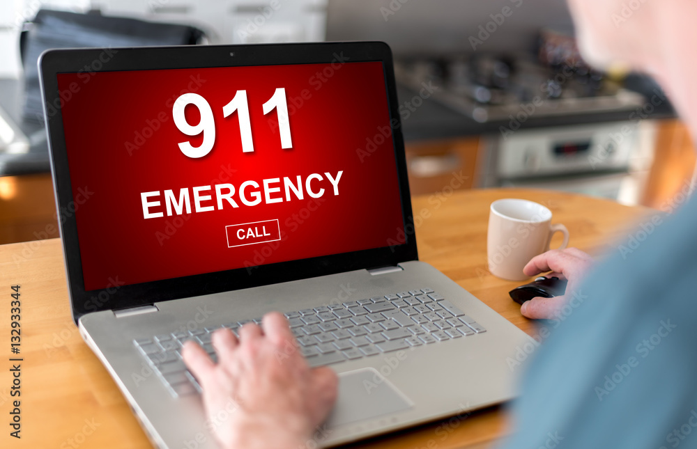 Emergency concept on a laptop Emergency concept on a laptop