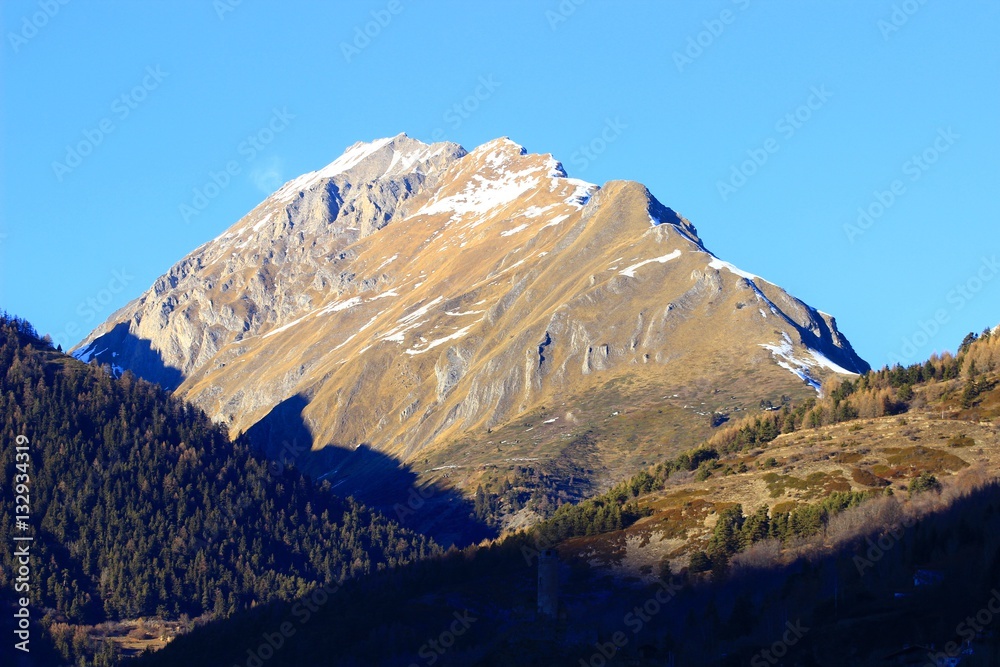 Fototapeta premium High mountain in Aosta valley region in Italy