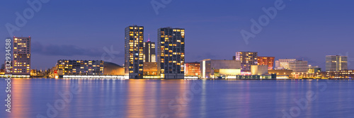 Skyline of the city of Almere in The Netherlands photo
