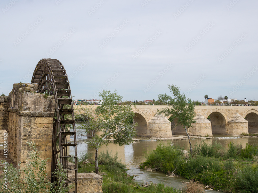 Roman bridge of Córdoba, Spain. Built in the early 1st century BC, this bridge across the Guadalquivir river is an impressive testament to Roman engineering.