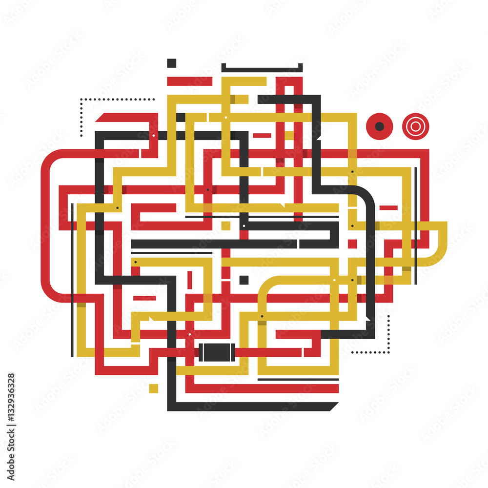 Abstract composition with angular crossing lines. Style of modern art and graffiti. The design element is isolated on a white background, suitable for prints, posters and covers. Abstract composition with angular crossing lines. Style of modern art and graffiti. The design element is isolated on a white background, suitable for prints, posters and covers.