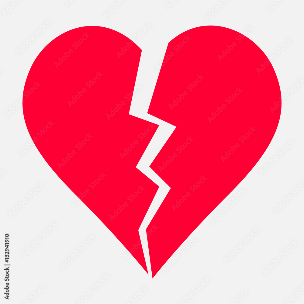 two-parts-of-broken-heart-valentine-heart-simbol-wedding-vector-heart