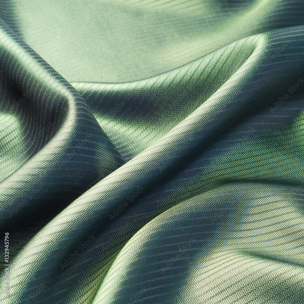 green striped fabric. texture - obrazy, fototapety, plakaty 