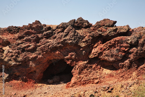 Meditation Caves of Khamar Khiid Monastery in Gobi desert near Sainshand. Mongolia