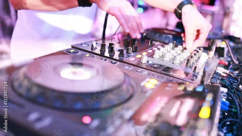 Mixing console at the night club