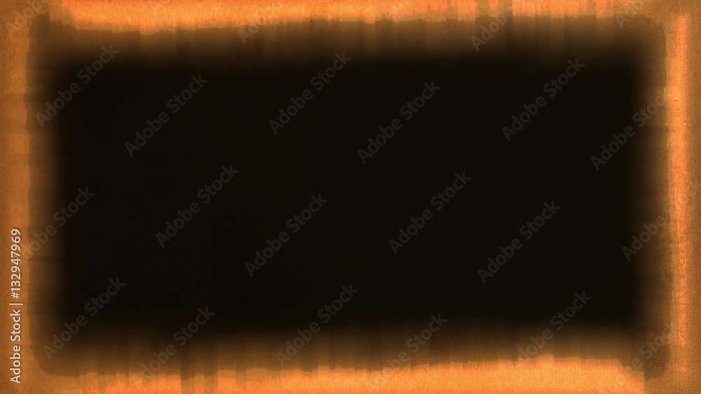  Marco o borde rectangular abstracto y fluctuante  en tonos ocre y bordes rotos y difusos .Canal alpha para incrustar imagen de fondo
