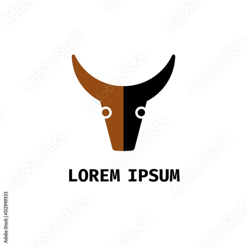 Bull / Mule - Vector. Business icon for the company. Logo and label for any use trading / products / holiday / symbol. Illustration.