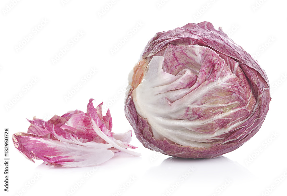 Obraz premium Radicchio, red salad isolated on white background