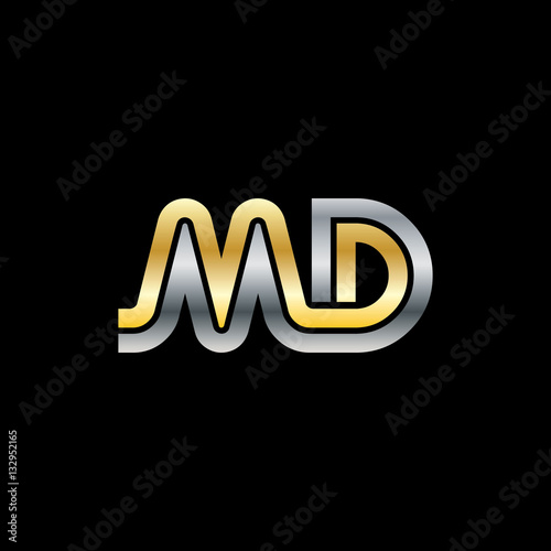 Initial Letter MD Linked Design Logo