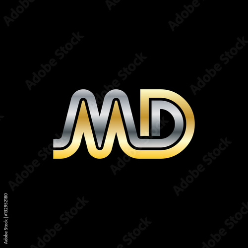 Initial Letter MD Linked Design Logo