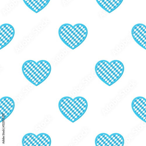 Oktoberfest heart icon in cartoon style isolated on white background. Oktoberfest pattern stock vector illustration.