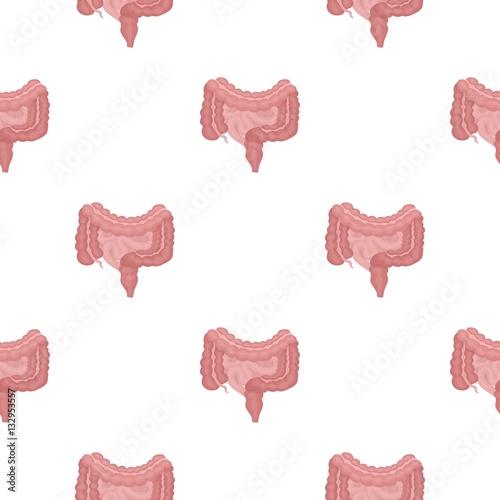 Gastrointestinal tract icon in cartoon style isolated on white background. Organs pattern stock vector illustration.