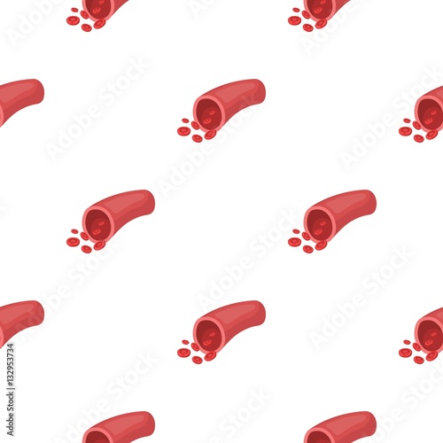 Blood vessel icon in cartoon style isolated on white background. Organs pattern stock vector illustration.