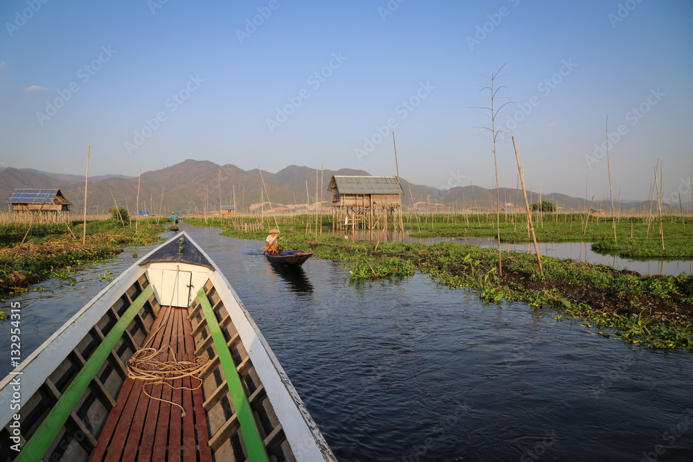 View of inle lake boat tour , Burma