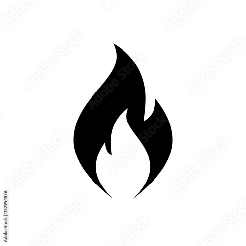 Fotografie, Tablou Fire flame icon