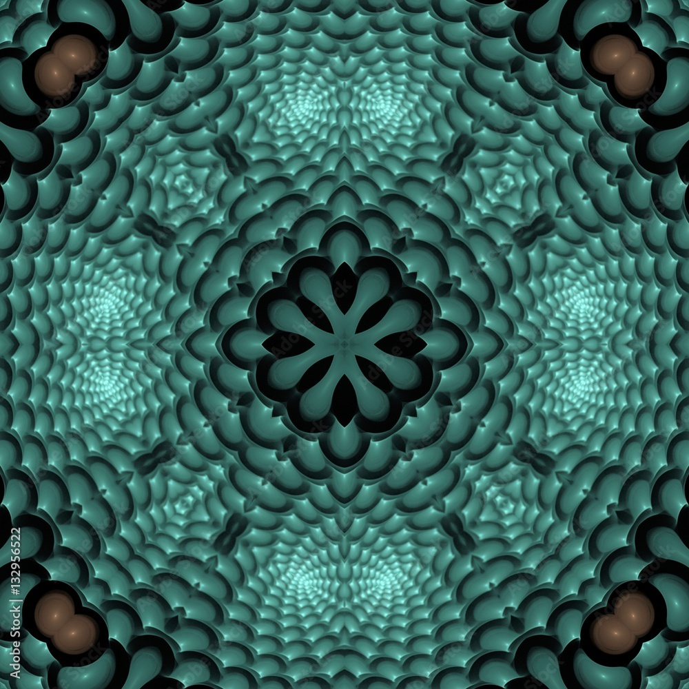 Naklejka premium Colored abstract fractal pattern. Computer generated graphics.