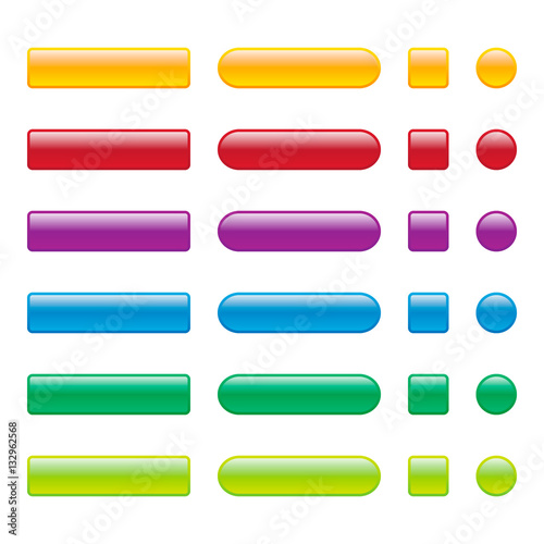Colorful Blank Web Buttons