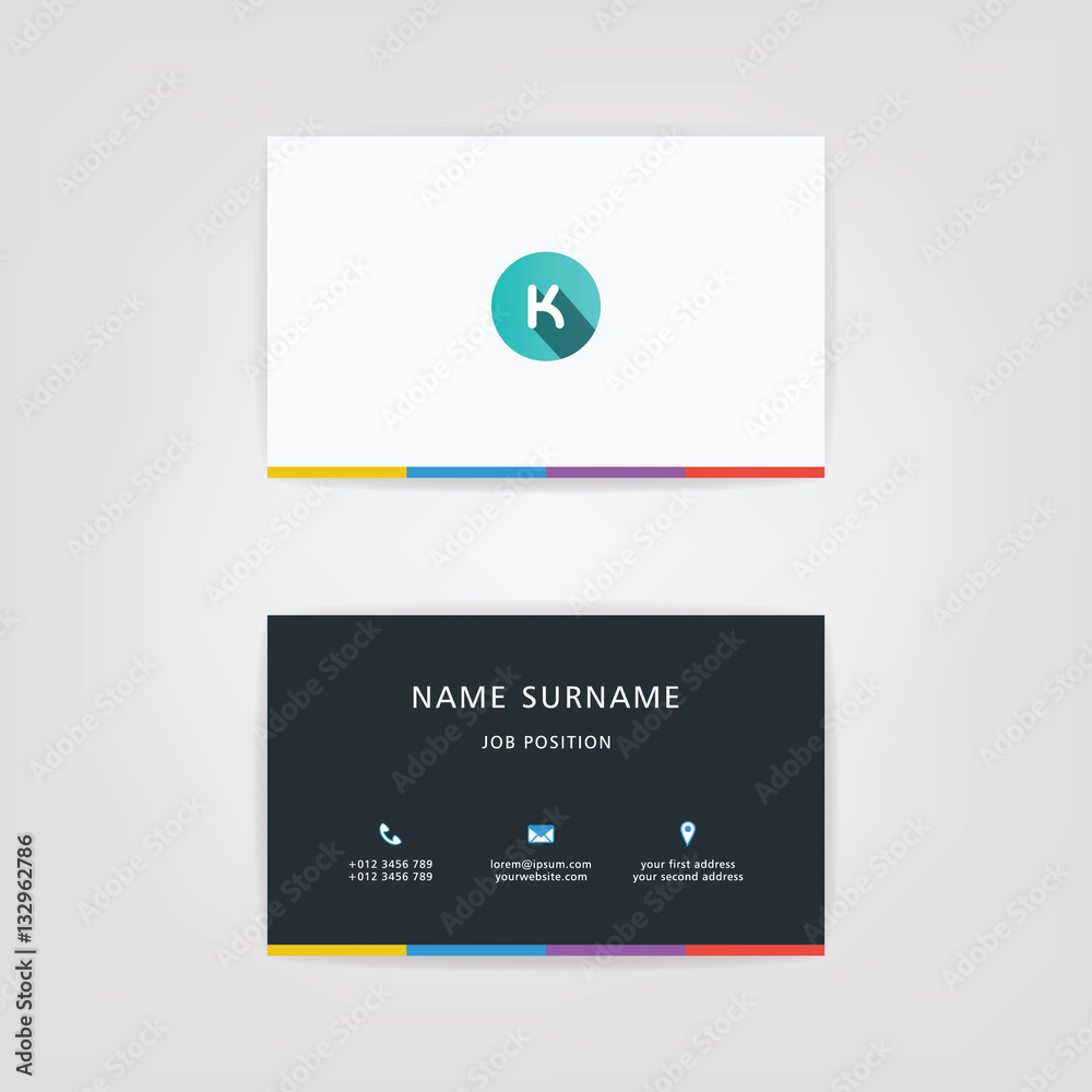 Naklejka premium K Circle Alphabet Logo Design For Your Business