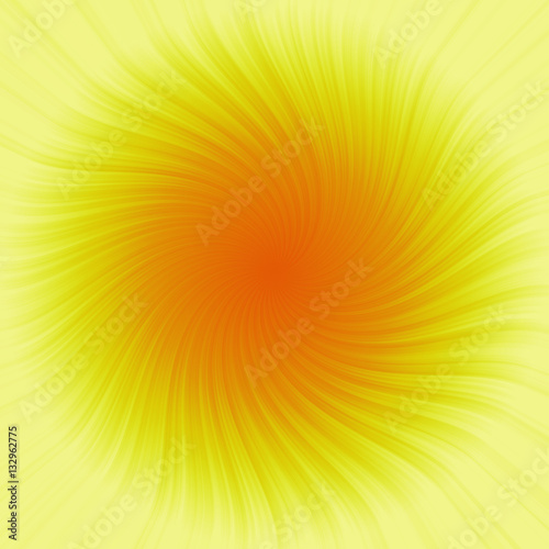 Orange yellow bright summer sunburst, abstract Sunny background